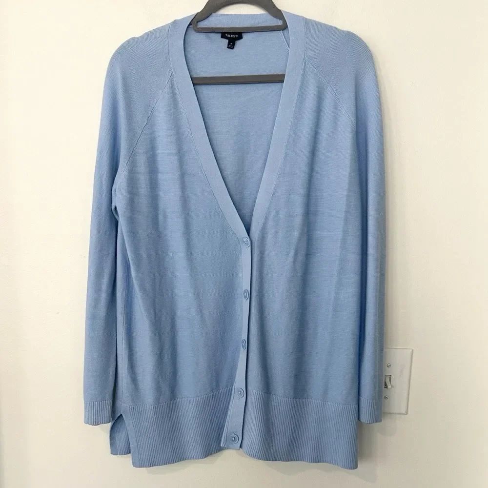 Talbots Powder Blue Cardigan Sweater M